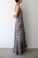 flower rayon long dress
