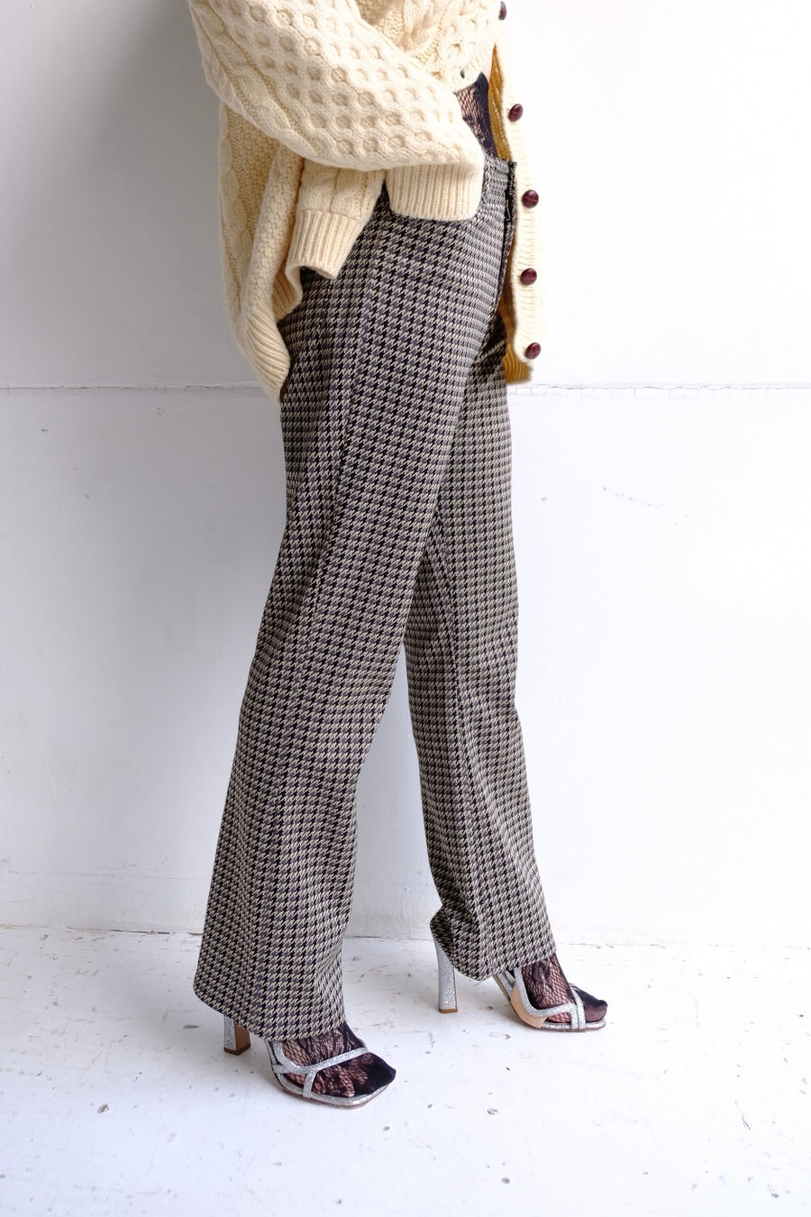 houndstooth pattern pants – MALION vintage