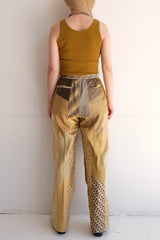 tie patchwork easy pants
