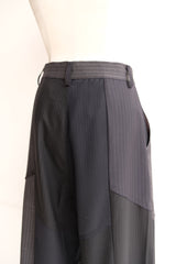 summer suit tuck wide pants
