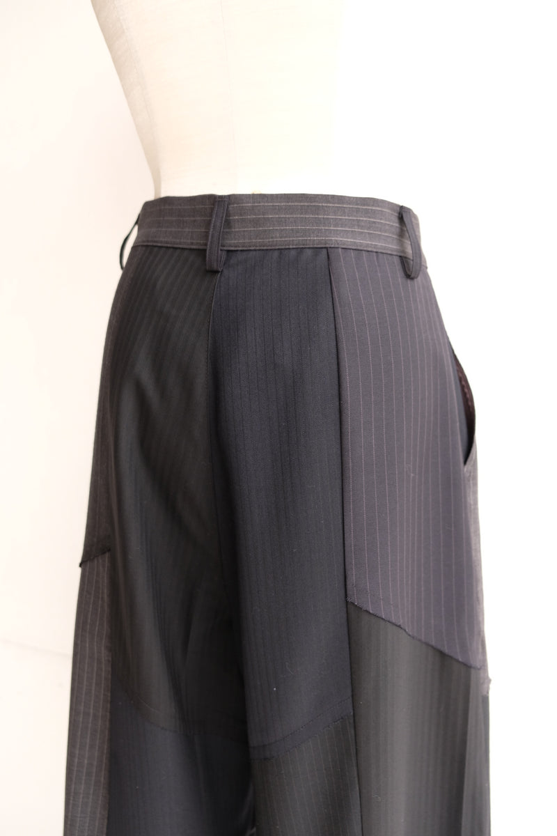 summer suit tuck wide pants