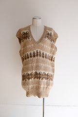 nordic mohair knit vest