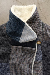 tweed boa coat