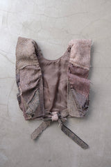 tweed frill backless top