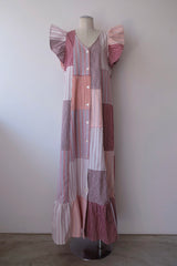 stripe frill dress
