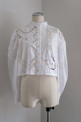 cutwork short blouse A