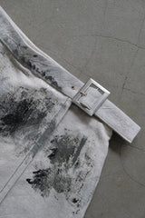 linen wrap mini skirt