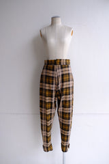 high waist check pants