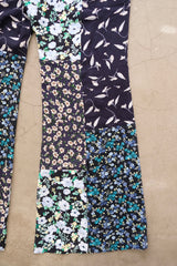 flower rayon flare pants