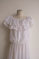 frill tiered long dress