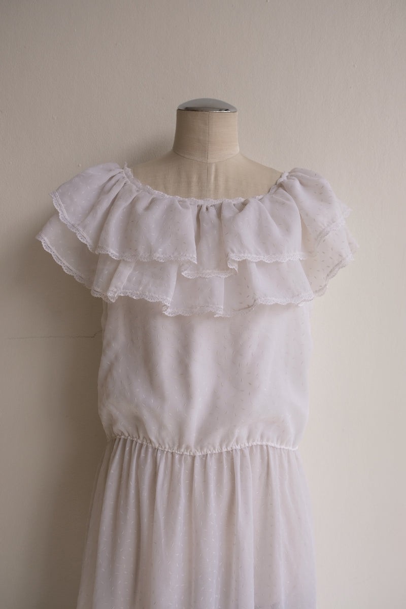 frill tiered long dress