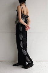 rib ribbon long dress