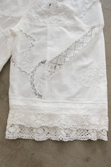 cutwork lace frill half pants
