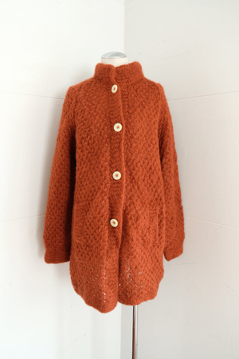 mohair knit cardigan