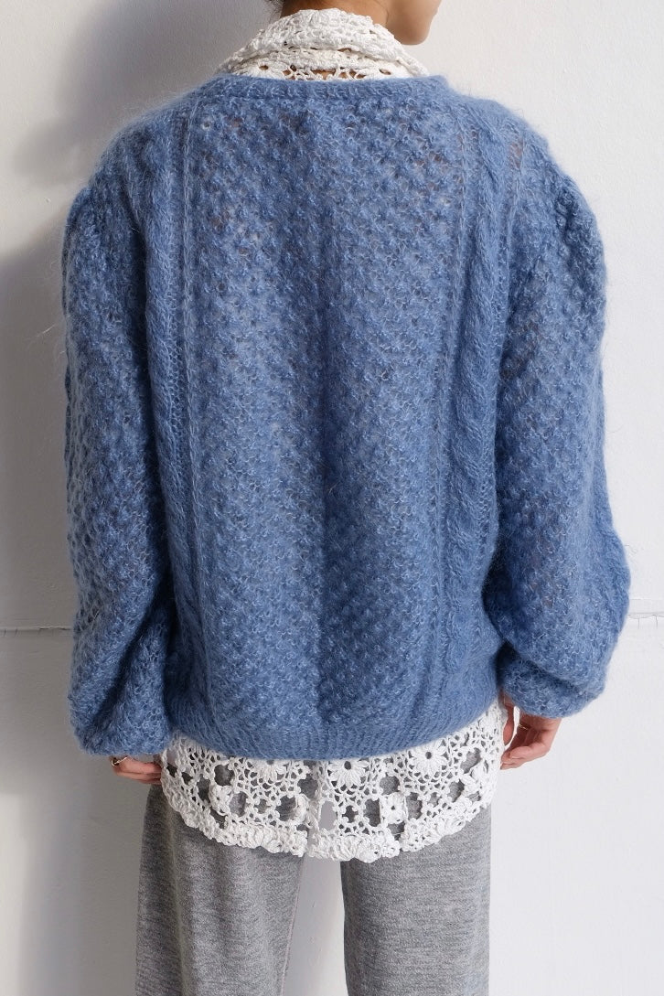 mohair knit cardigan