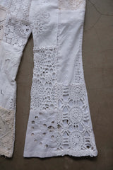 crochet lace flare pants