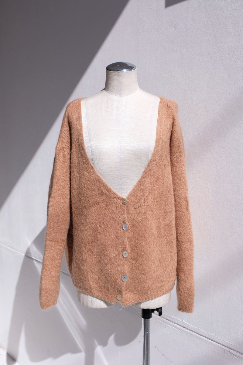 mohair knit cardigan