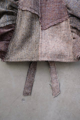 tweed frill backless top