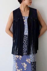 leather fringe vest