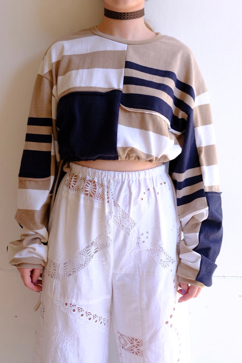 cropped jersey top