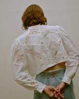 cutwork short blouse