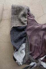 tweed frill backless top