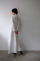 antique frill collar night long dress