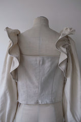 mermaid fin linen blouse