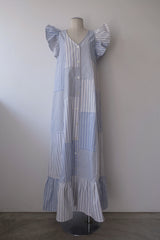 stripe frill dress