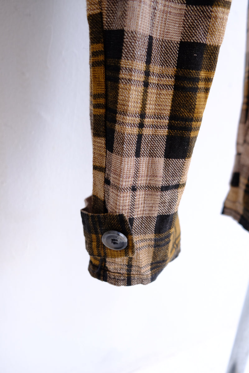 high waist check pants