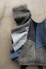 tweed frill backless top