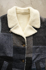 tweed boa coat