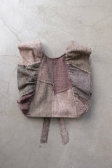 tweed frill backless top