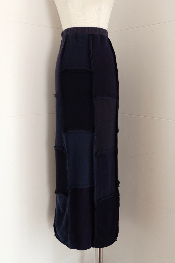 cashmere patchwork skirt
