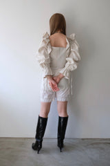mermaid fin linen blouse