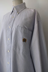 stripe button down long sleeve shirt