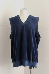 velour v-neck nosleeve A