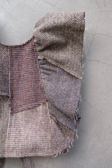 tweed frill backless top