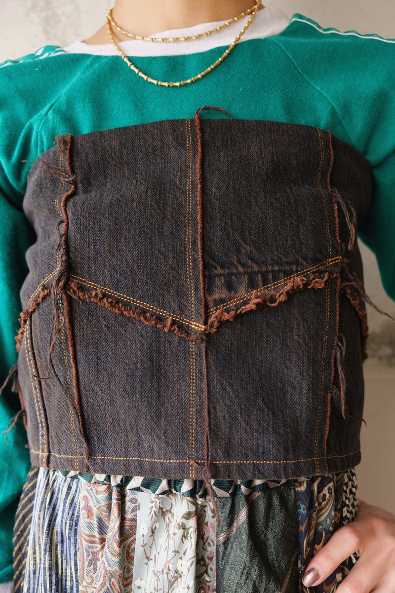 denim bustier