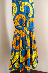african batik nosleeve dress