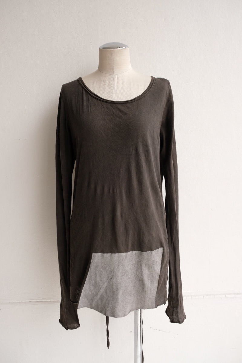 long sleeve back open top