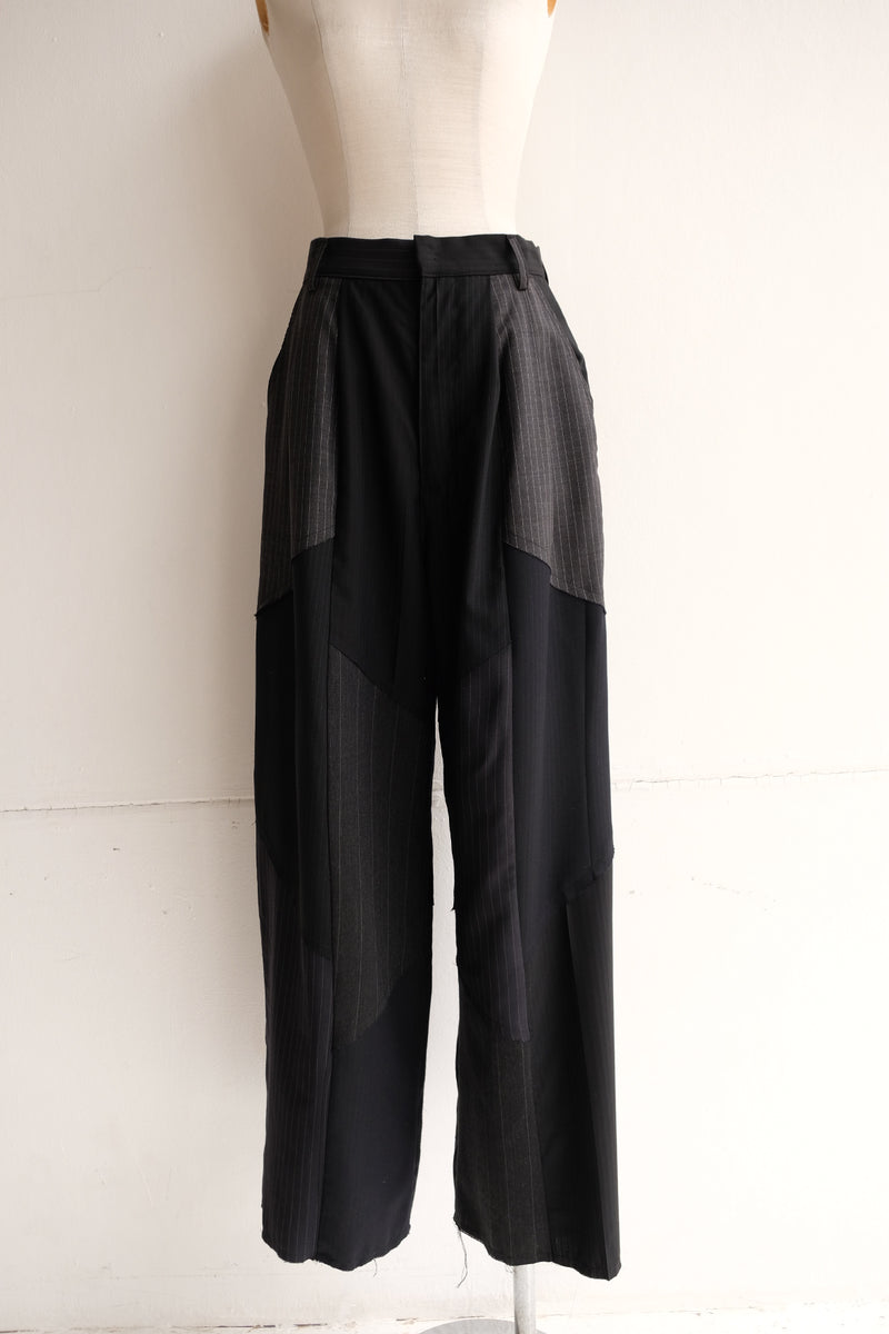 summer suit tuck wide pants