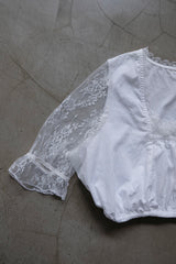 lace sleeve short blouse