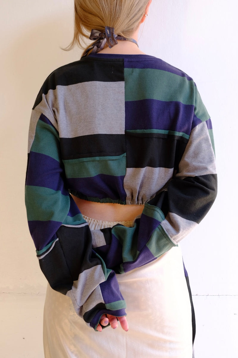 cropped jersey top