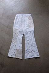 crochet lace flare pants