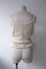 rib patchwork gater cardigan