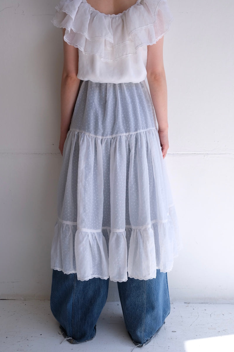 frill tiered long dress