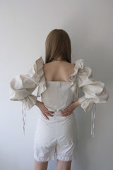 mermaid fin linen blouse