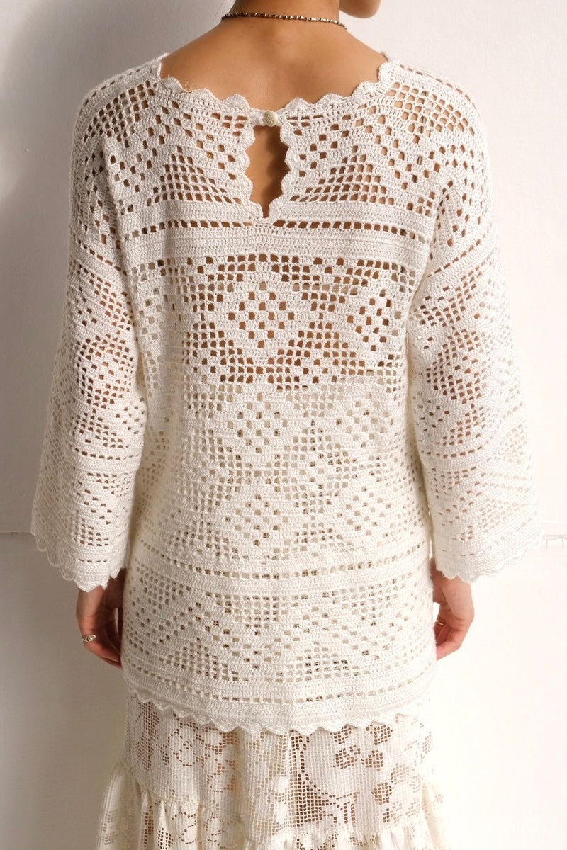 crochet knit top