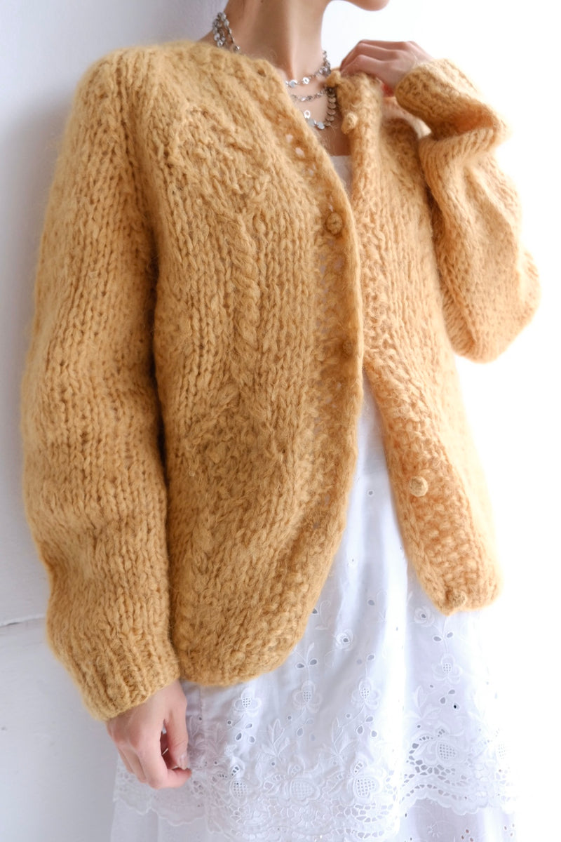 mohair knit cardigan